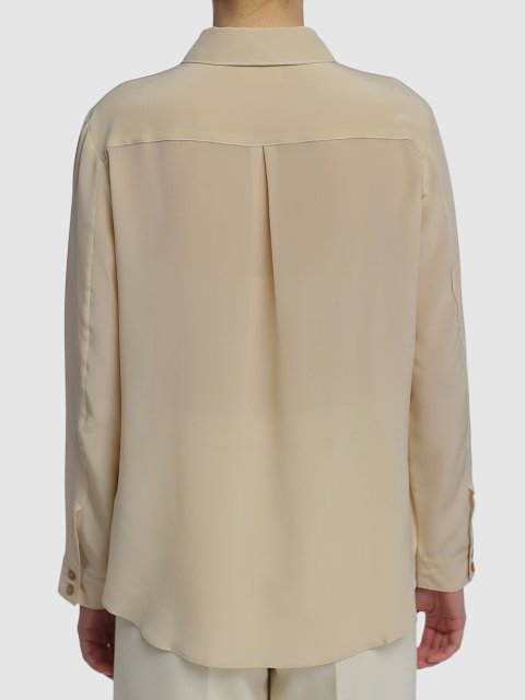 Бежевая рубашка MARELLA: фото 4 - Invogue