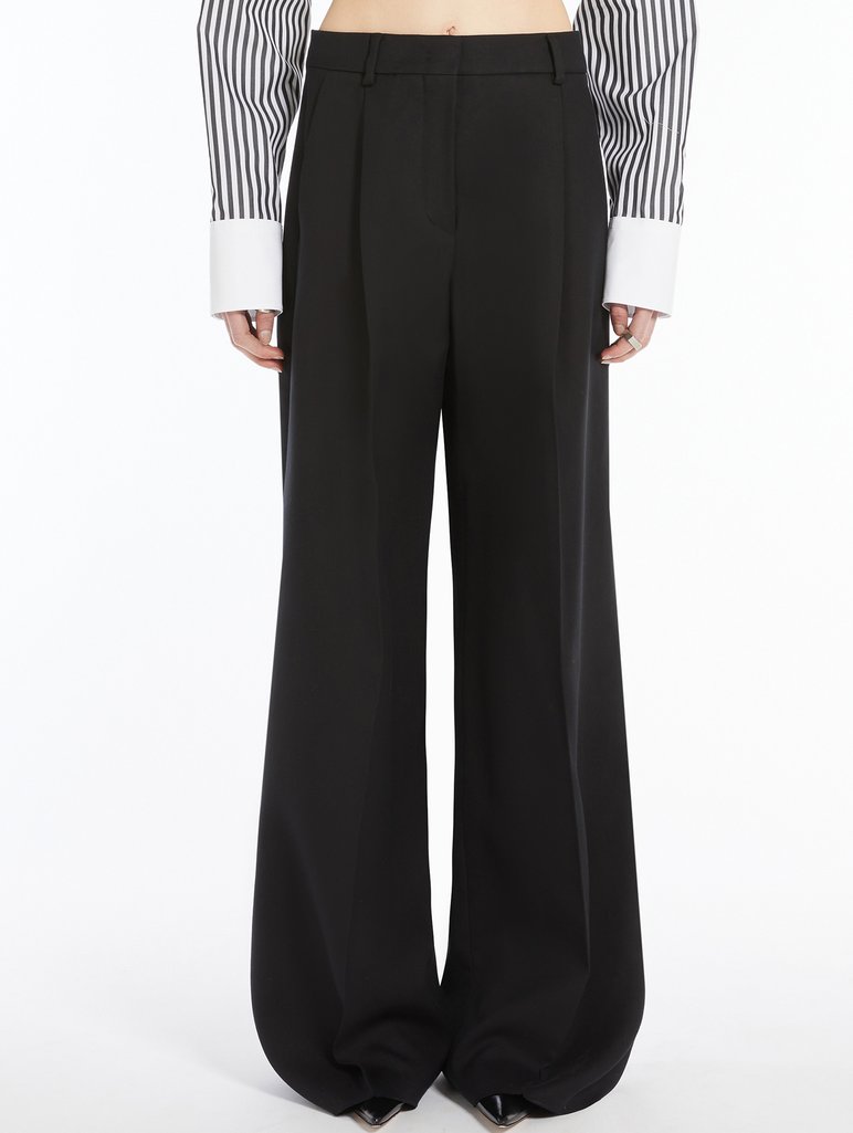 Черные брюки Sportmax палаццо: фото 2 - Invogue