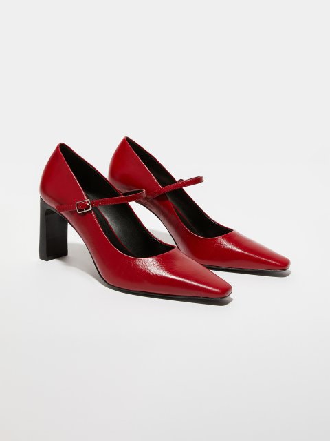 Бордові туфлі MAX&CO зі шкіри: фото 3 - Invogue