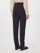 Темно-сині брюки MAX MARA з віскозного трикотажу: фото 3 - Invogue