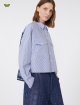 Синя сорочка WEEKEND MAX MARA з контрастною вставкою ззаду: фото 4 - Invogue