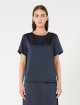 Темно-синя блуза WEEKEND MAX MARA атласна: фото 2 - Invogue