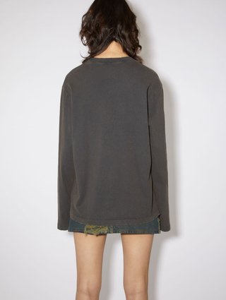 Сіра футболка Acne Studios з принтом: фото 2 - Invogue