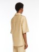 Золота сорочка Max Mara з суміші льону та шовку: фото 3 - Invogue