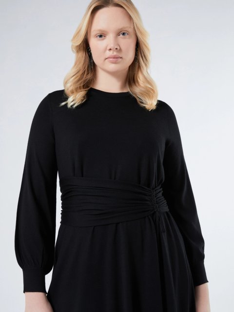 Чёрные манжеты MARINA RINALDI из шерсти и кашемира: фото 2 - Invogue