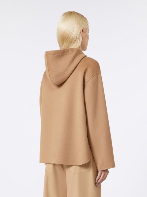 Темно-бежеве пальто MAX MARA з вовни, кашеміру та шовку: фото 3 - Invogue
