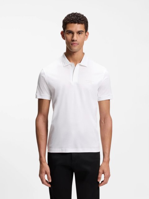 Біле поло BOSS з мерсеризованої бавовни: фото 2 - Invogue
