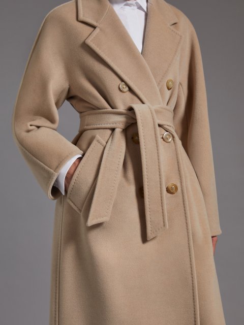 Ванільне пальто MAX MARA з вовни та кашеміру: фото 5 - Invogue