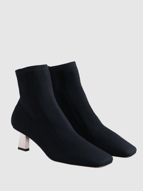 Чёрные ботильйоны SPORTMAX: фото 1 - Invogue