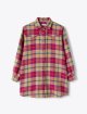 Малиновое платье-рубашка IL GUFO в клетку: фото - Invogue