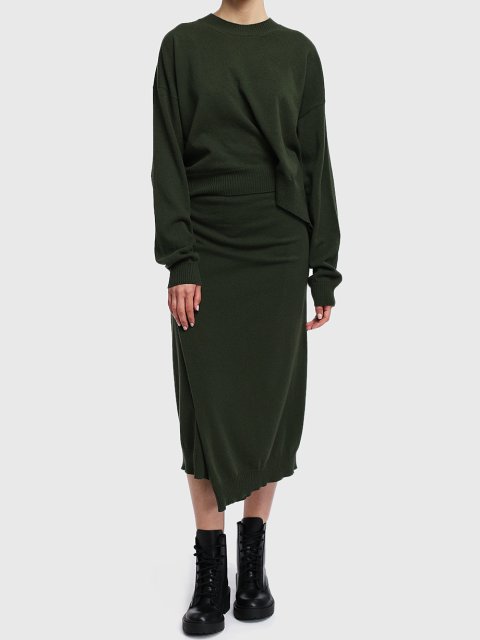 Зелёная юбка KENZO: фото 1 - Invogue