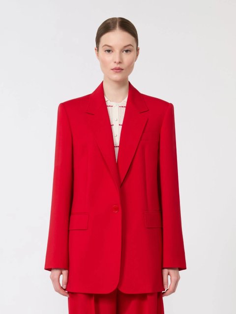 Червоний жакет MAX MARA з чистої вовни: фото 2 - Invogue