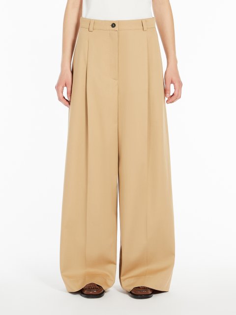Бежеві брюки WEEKEND MAX MARA широкі: фото 2 - Invogue