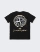 Чорна футболка Stone Island з бавовни з принтом: фото 1 - Invogue