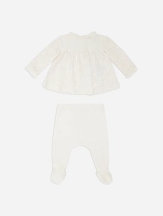 Розовый комплект Emporio Armani из кофточки и брюк: фото - Invogue