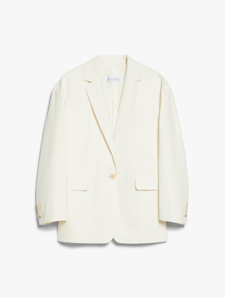 Ванильный жакет Max Mara из хлопка: фото - Invogue