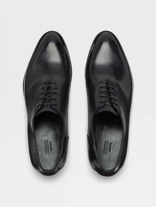 Чёрные оксфорды ZEGNA из кожи: фото 4 - Invogue
