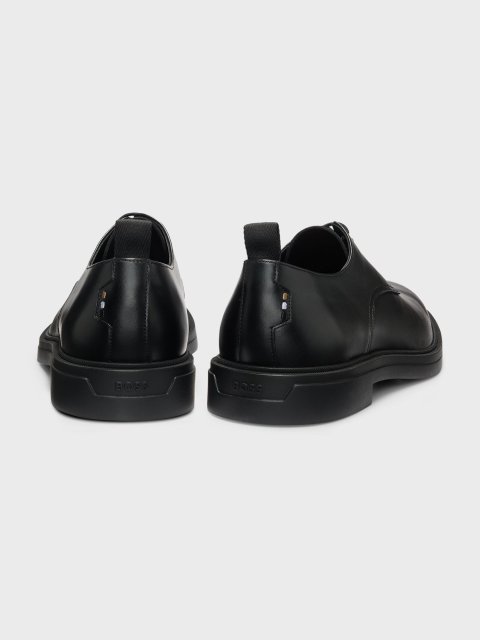 Чёрные туфли BOSS из кожи: фото 3 - Invogue