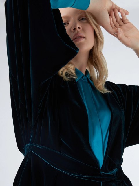 Темно-синій жакет MARINA RINALDI : фото 4 - Invogue