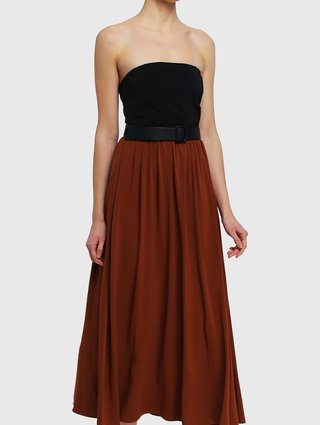 Коричневое платье MAX MARA: фото 3 - Invogue