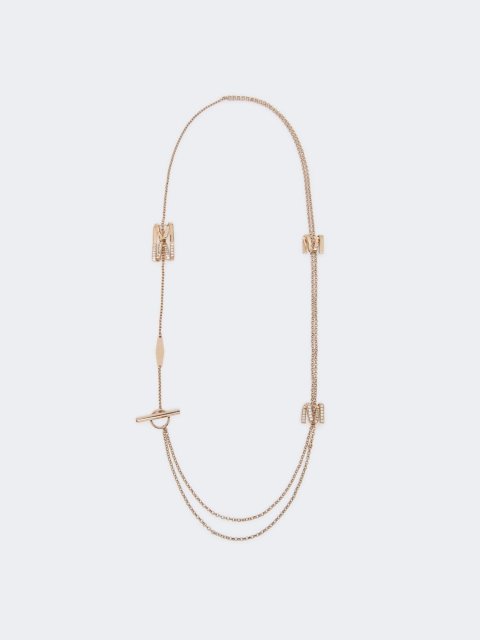 Золотисте кольє MAX MARA подвійне: фото - Invogue