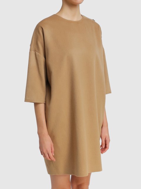 Бежевое платье MAX MARA: фото 2 - Invogue