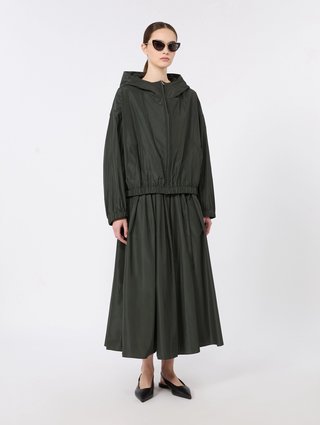 Темно-зеленая плиссированная юбка Max Mara из тафты: фото 1 - Invogue