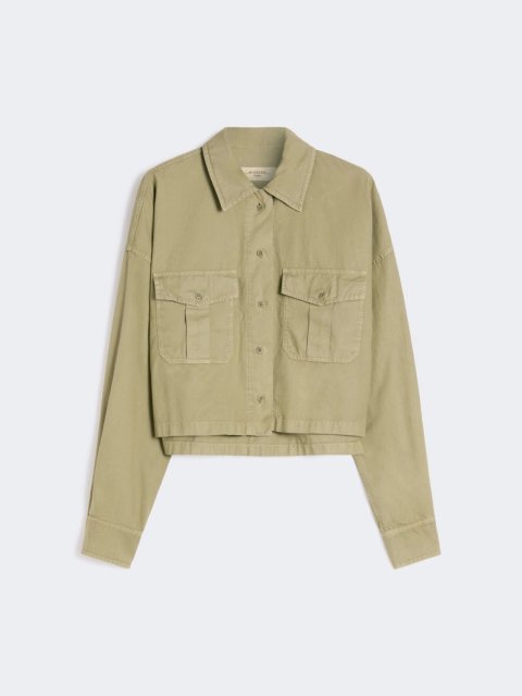 Оливкова сорочка Weekend Max Mara з бавовни: фото - Invogue