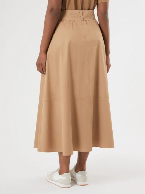 Юбка из эластичного хлопкового габардина Marina Rinaldi: фото 3 - Invogue