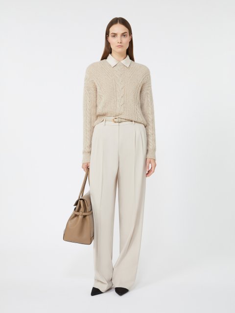 Кремовий светр MAX MARA з альпаки: фото 1 - Invogue