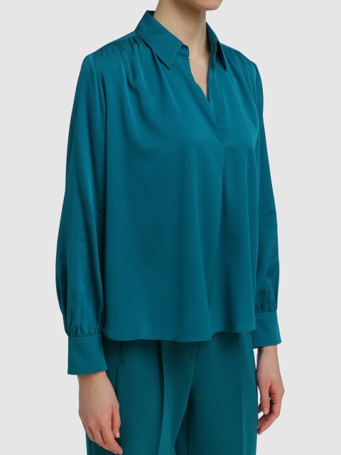 Зелёная блуза MARC CAIN: фото 3 - Invogue