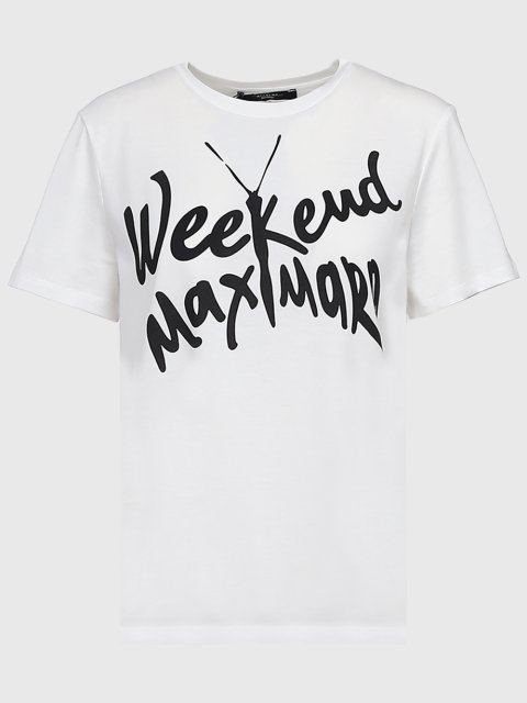 Белая футболка WEEKEND MAX MARA: фото - Invogue
