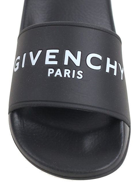 Чёрные шлепанцы GIVENCHY KIDS: фото 3 - Invogue