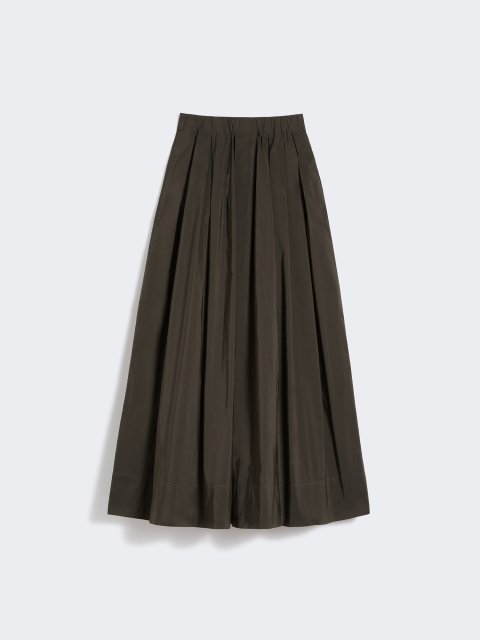 Темно-зеленая юбка MAX MARA из смеси хлопка: фото - Invogue