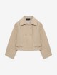 Бежевий жакет Emporio Armani з льону та бавовни: фото - Invogue
