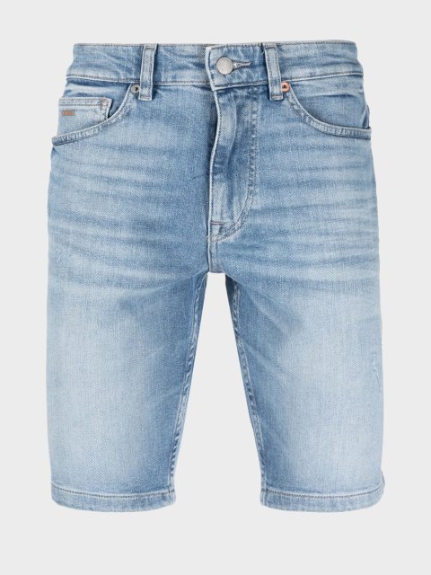 Бирюзовые шорты джинс BOSS: фото - Invogue