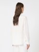 Біла сорочка Weekend Max Mara з льону з вишитим логотипом: фото 3 - Invogue