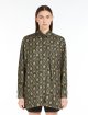 Оливковая рубашка Max Mara с принтом: фото 1 - Invogue