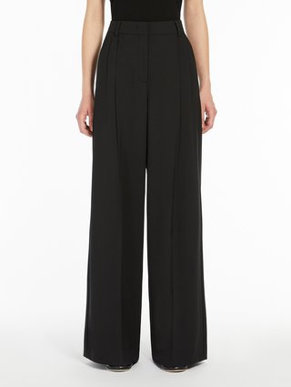 Черные брюки Weekend Max Mara из смеси шерсти: фото 2 - Invogue