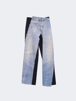 Синие джинсы Pushbutton из хлопка: фото - Invogue