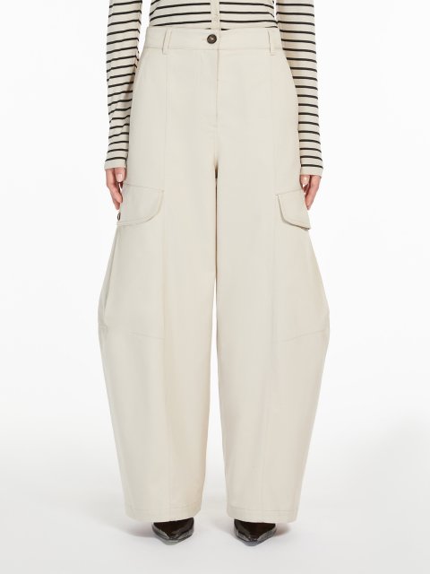 Бежевые брюки Max Mara карго: фото 2 - Invogue