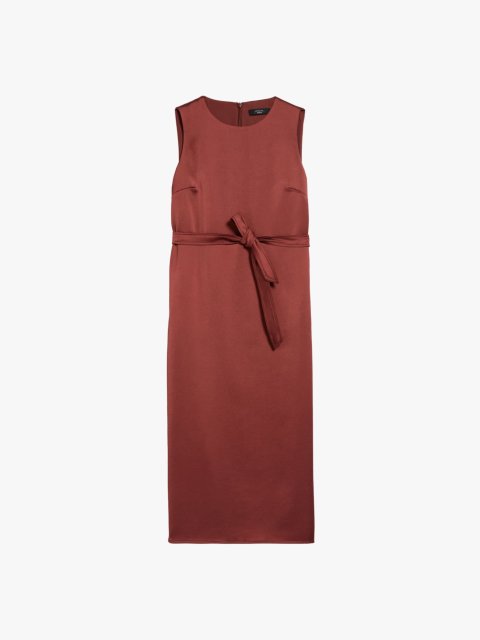 Терракотовое платье WEEKEND MAX MARA без рукавов: фото - Invogue