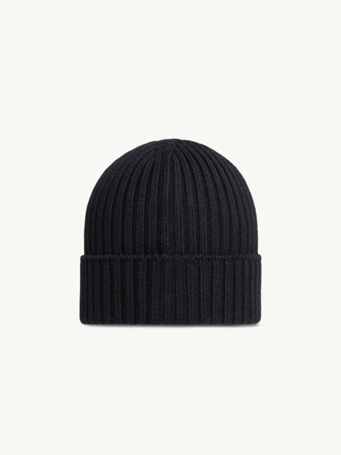Чорна шапка MONCLER ENFANT з вовни: фото 2 - Invogue