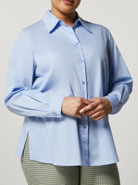 Голубая рубашка PERSONA: фото 1 - Invogue