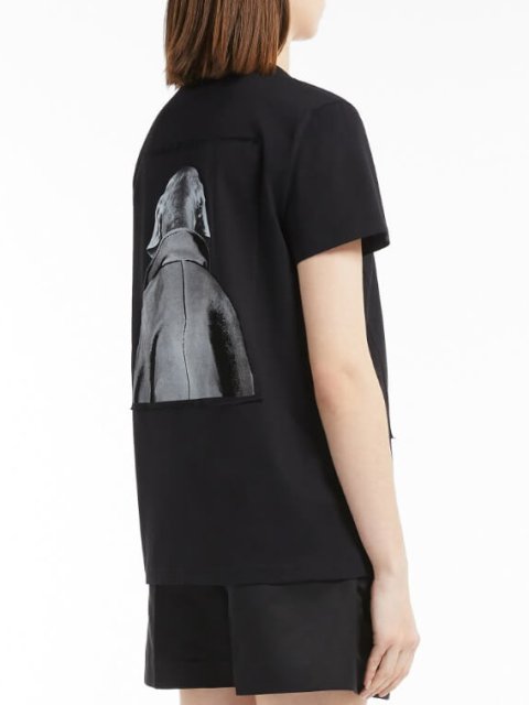 Чёрная футболка MAX MARA: фото 2 - Invogue