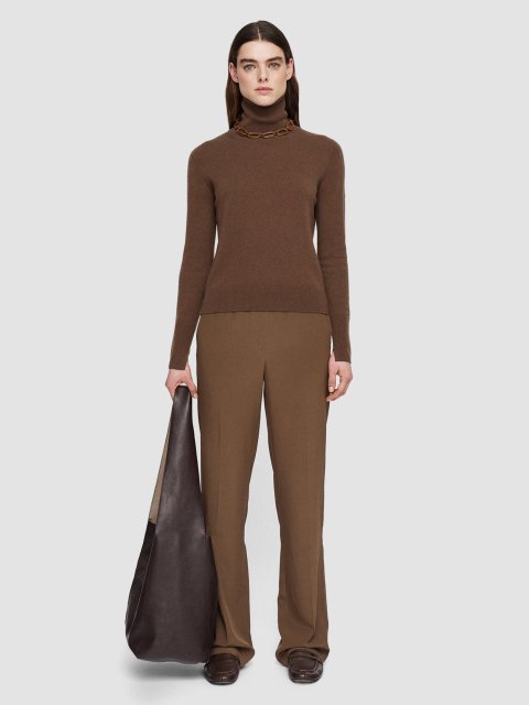 Темно-коричневий джемпер Joseph з високим горлом: фото 3 - Invogue