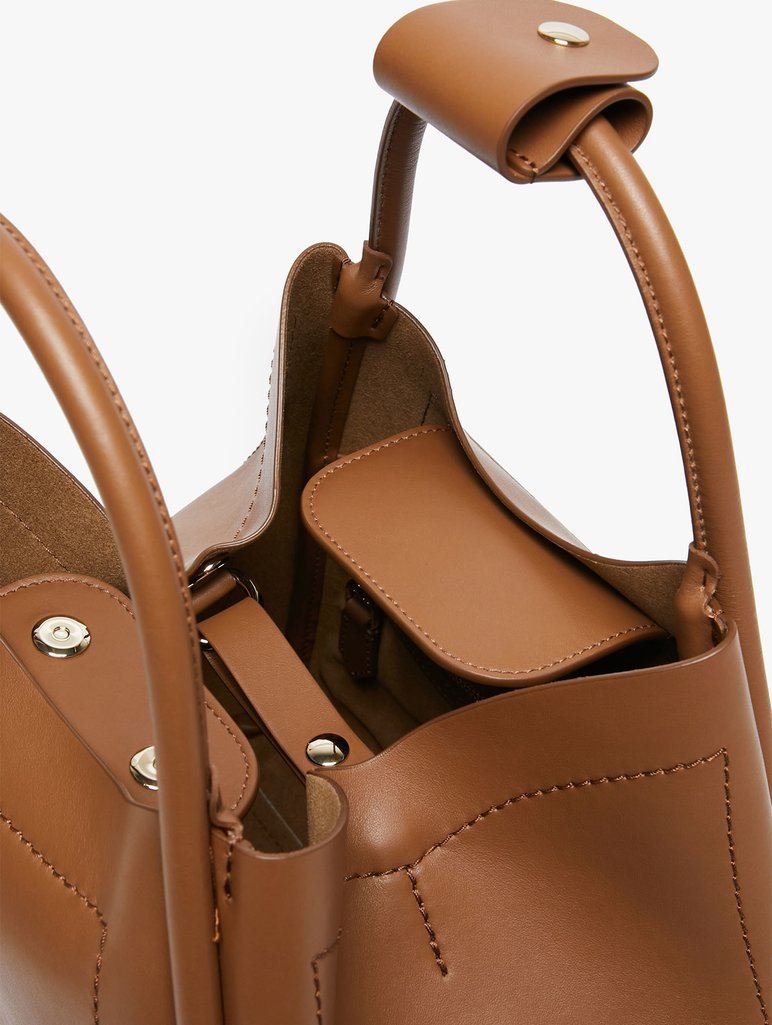 Коричнева сумка Max Mara з гладкої шкіри: фото 5 - Invogue