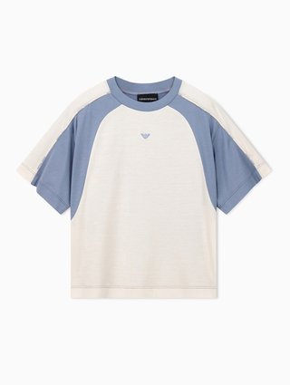 Біла футболка Emporio Armani з ліоцелу та бавовни: фото - Invogue