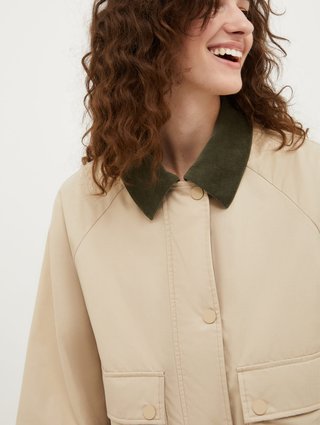 Бежевая куртка MAX&CO свободного кроя: фото 3 - Invogue