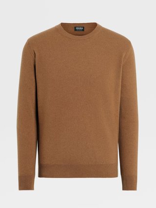 Карамельный джемпер Zegna из кашемировой пряжи: фото - Invogue